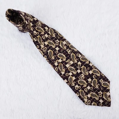Corbata Joseph Abboud Paisley 100 % seda para hombre 57" de largo 4" de ancho nueva sin etiquetas  Foto 1 de 4