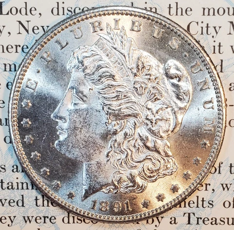 1891 s BU MS++ STUNNING BETTER DATE SAN FRANCISCO MORGAN SILVER DOLLAR #A8 Cover