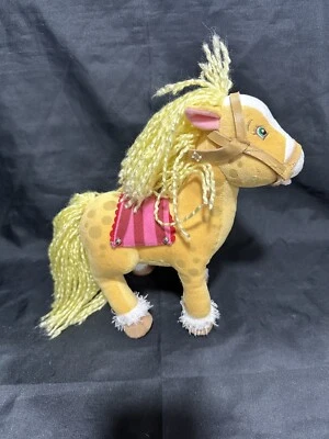 Pastel corto de fresa HONEY PIE CABALLO 10" ANIMAL DE PELUCHE de colección 2004 Bandai Foto 1 de 4