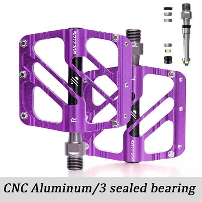 Pedal MTB Bicicleta de Montaña Pedales Planos 3 Rodamientos 9/16” Aluminio Ajuste Shimano/DMR EE. UU. Foto 1 de 4