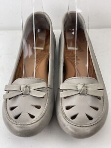 Born Leather Gray Slip-On Comfort Loafer Women’s Size 8M / 39