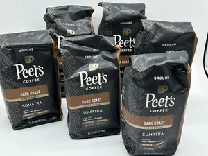 Peet's Coffee Sumatra Dark Roast Ground Coffee 10.5 Oz READ DESCRIPTION (6-Bags) - Picture 1 of 3