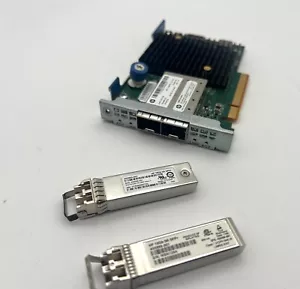 HPE FLEXFABRIC 10 GB 2 Ports 556FLR-SFP+ Adapter 732454-001 764460-001 mit SFP - Bild 1 von 4