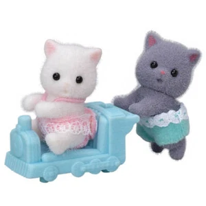 Calico Critters #CC1866 GATO PERSA GEMELOS GRIS Y BLANCO Nuevo en Caja - Imagen 1 de 1