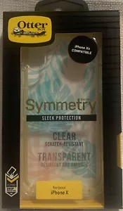 OtterBox Symmetry Series Clear-Drop Protect Case for iPhone X & Xs - Leaf Design - Picture 1 of 9