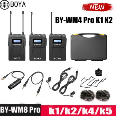 BOYA BY-WM8 Pro K1 K2 K3 K4 K5 UHF 双通道无线麦克风 Syetem 麦克风 — 第 1/4 张图片
