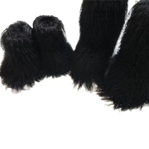 2024 Popular Factory price Winter Pink Real Mongolian Fur Snow Boots Outdo - Picture 1 of 236