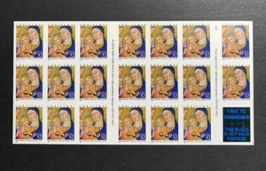 U.S. Stamps SC #3176a. 32¢ CHRISTMAS-VIRGIN & CHILD 1997. Booklet Pane of 20 - Picture 1 of 2