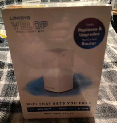 Linksys Velop Intelligent Mesh Wi-Fi System, 1-Pack White AC1200 - Image 1 of 2