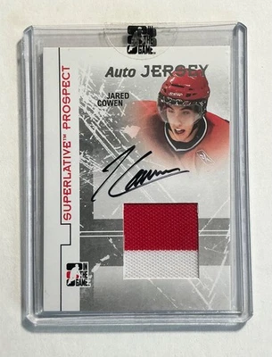 2009-10 ITG Superlative Auto Jared Cowen RC Rookie Jersey Patch Autograph #/40 - Image 1 of 2