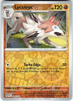 Lycanroc 090/162 Pokemon SV05: Temporal Forces Reverse Holo Uncommon NM - Image 1 of 2