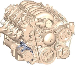 20-160BK Low-Mount LS Drive System (A/C) w/ Sanden SD7 Compressor- Passenger's - Picture 1 of 9