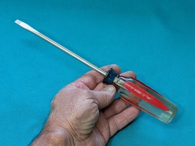 Vintage CRAFTSMAN #41593 WF Slotted Screwdriver "Best Handle Design" 6" x 1/4" - Image 1 of 4