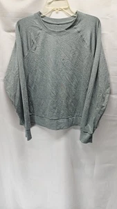 Sudadera de manga larga verde talla grande para mujer - Imagen 1 de 4