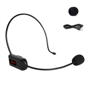 Portable Fm Wireless Headset Mic Handsfree Megaphone Mic For Teaching Lect SP - Picture 1 of 4