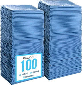 Premium Ladenhandtücher 14”X12”, Handelsqualität blau, 100 Stück - Bild 1 von 12