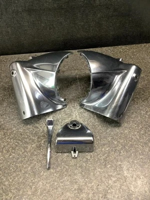 02 Harley Davidson Road King FLHR Headlight Nacelle Housing Tin 82H - Image 1 of 3