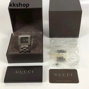 Gucci G Frame 3600M Square Men'S Watch Silver Free Shipping From Japan DHL FedEx - Picture 1 of 11