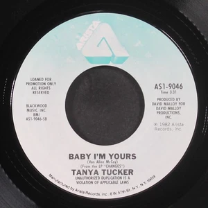 TANYA TUCKER: baby i'm yours / i don't want you to go ARISTA 7" Single 45 RPM - Picture 1 of 2