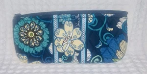 Vera Bradley Mod Floral Blue Cosmetic Bag Makeup Travel Case NWOT - Picture 1 of 4