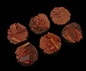 Micro Art Studio 40 mm alte Fabrik breite Lippe runde Basen (2) brandneu B01642 - Bild 1 von 1