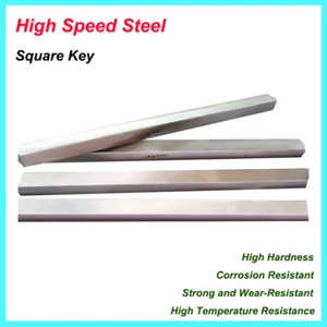 HSS Steel Square Key Keyway Bar 4mm 5mm 6mm 8mm 10mm 12mm 14mm 18mm Metric - Zdjęcie 1 z 6