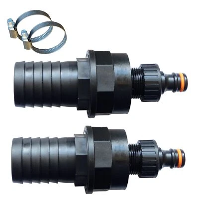Schlauchadapter Gartenschlauch Kupplung 1/2 Zoll > 38 mm Schlauchanschluss WÄHLE - Bild 1 von 3