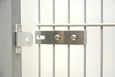 Gartentor Verschluß-Set zum Umbaubeschlag für Doppelstabmatten Schloß Anschlag - Bild 1 von 4