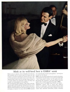 1962 EMBA Mink: Mnk At Its Well Bred Best Vintage Print Ad - Picture 1 of 1