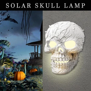 1PC Halloween Skull Night Light Wall Decorative Lights Pathway Solar Energy - Picture 1 of 10