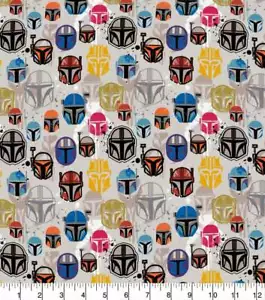 Cascos coloridos de tela 100 % algodón de 1/4 yarda de cuarto de grasa de Star Wars - Imagen 1 de 2