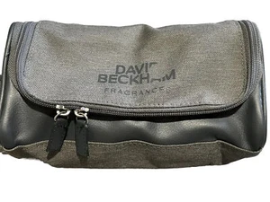 💕David Beckham ToiletryBag /Grey Letters Pouch💗 - Picture 1 of 5