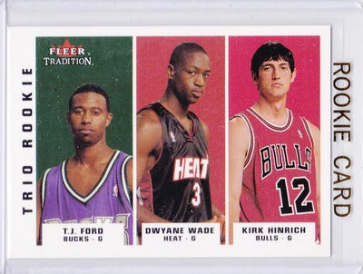 Tarjeta de radiocontrol Dwyane Wade 2003/04 Fleer Tradition ROOKIE TRIO Baloncesto Miami Heat Foto 1 de 2