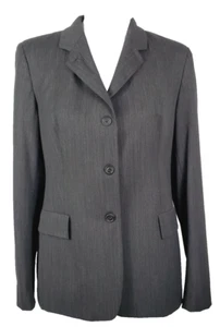 Piazza Sempione~Women IT 44 US 8~Striped New Wool Blend Career Blazer~ITALY Made - Picture 1 of 10