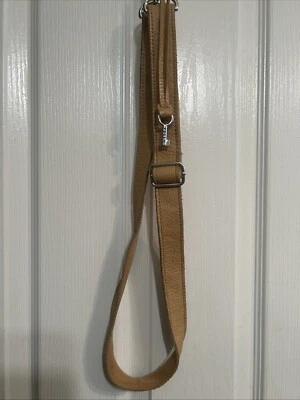 FOSSIL 49” Tan Leather Canvas Adjustable Replacement Crossbody Messenger Strap - Image 1 of 4