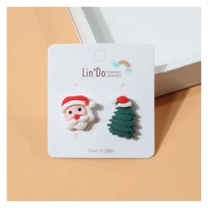XMAS TREE EARRINGS SANTA ANGEL Women's Girls Jewellery UK GIFT FESTIVE CHRISTMAS - Picture 1 of 22