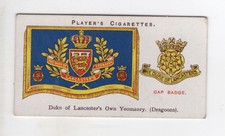 Players Drum Banners & Cap Badges 1924 #32 Duke of Lancaster’s Own Yeomanry