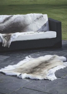 Natural Marking Grade A++ Luxury Reindeer Skin Hide Floor Covering Light Shades - Bild 1 von 2