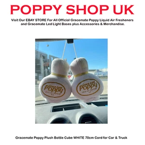 Gracemate Poppy Plush Bottle WHITE LARGE 70cm Cord FREE NEXT DAY DELIVERY - Picture 1 of 6
