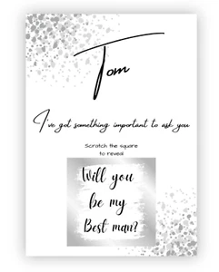 Personalised Best Man Scratch Postcard, Best Man, Wedding, Groomsman, Usher - Picture 1 of 1