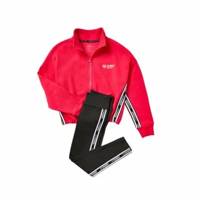 NUEVO CON ETIQUETAS Justice Girls Audaz Moda Chaqueta de Pista y Legging Frontal Cruzado Talla 16 18 Foto 1 de 3