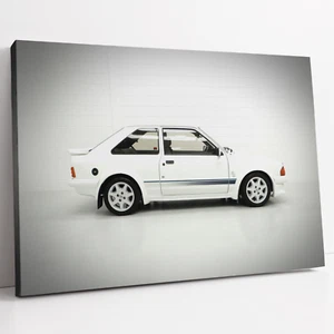 1985 Ford Escort Serie 1 RS Turbo Seitenansicht | gerahmter Leinwanddruck Foto Bild - Bild 1 von 10