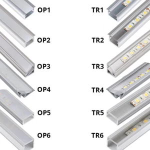 LED Aluprofil Aluminium Profile 2m 1m Alu Schiene LED Leiste für LED-Streifen  - Bild 1 von 13