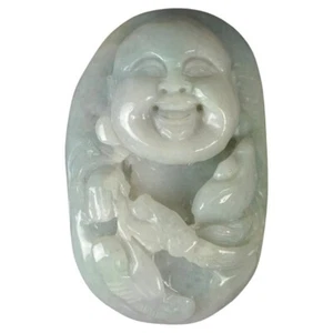 Antique Chinese Carved Celadon Jade Buddha, 19th C - Picture 1 of 1