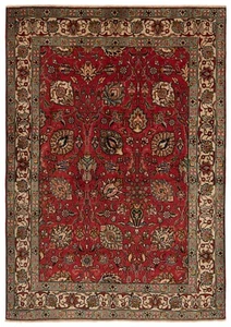 Tabriz Tappeto Persiano Annodato a Mano 208x144 cm-Fine, Oriente, Tappeto, Rosso - Picture 1 of 10