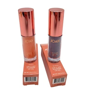 Joah Top It Off Plumping Lip Oil Set Bellini & Bubbly 3.8g Moisturizing Gloss - Picture 1 of 6