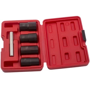 1/2” Drive Twist Socket Wheel Lock Nut Removal Extractor Tool Kit 17 19 21 22mm - Picture 1 of 12