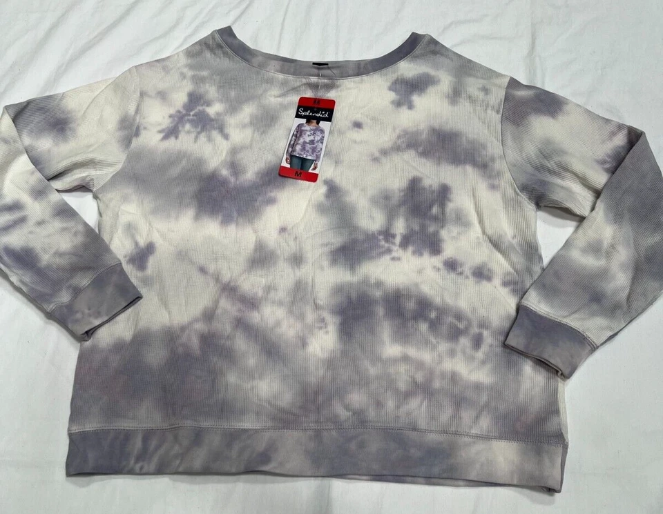 Splendid Women's Thermal Tie Dye Top Long Sleeve Shirt Size M 1477529