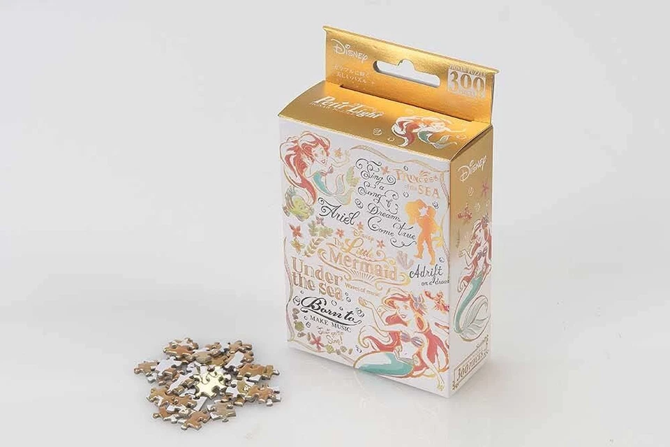 300件装迪士尼爱丽儿拼图带五颜六色的金色和气泡灯,16.5x21.5厘米JP — 第 1/1 张图片