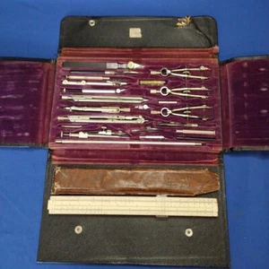 Vintage Precision Compass Drafting FRIEDMANN BROS NY Germany 22 Piece - Picture 1 of 14